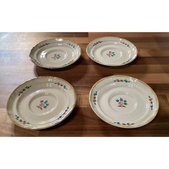 Heartland Tea Saucers International Stone Ware Farm Orchard Peach Lot of 4 Vtg - Picture 6 of 9
